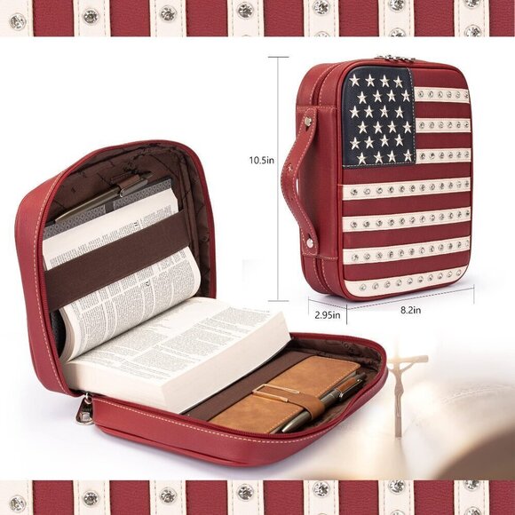 Red Montana West American Patriotic Patriot Collection Bible Cover - Picture 5 of 5